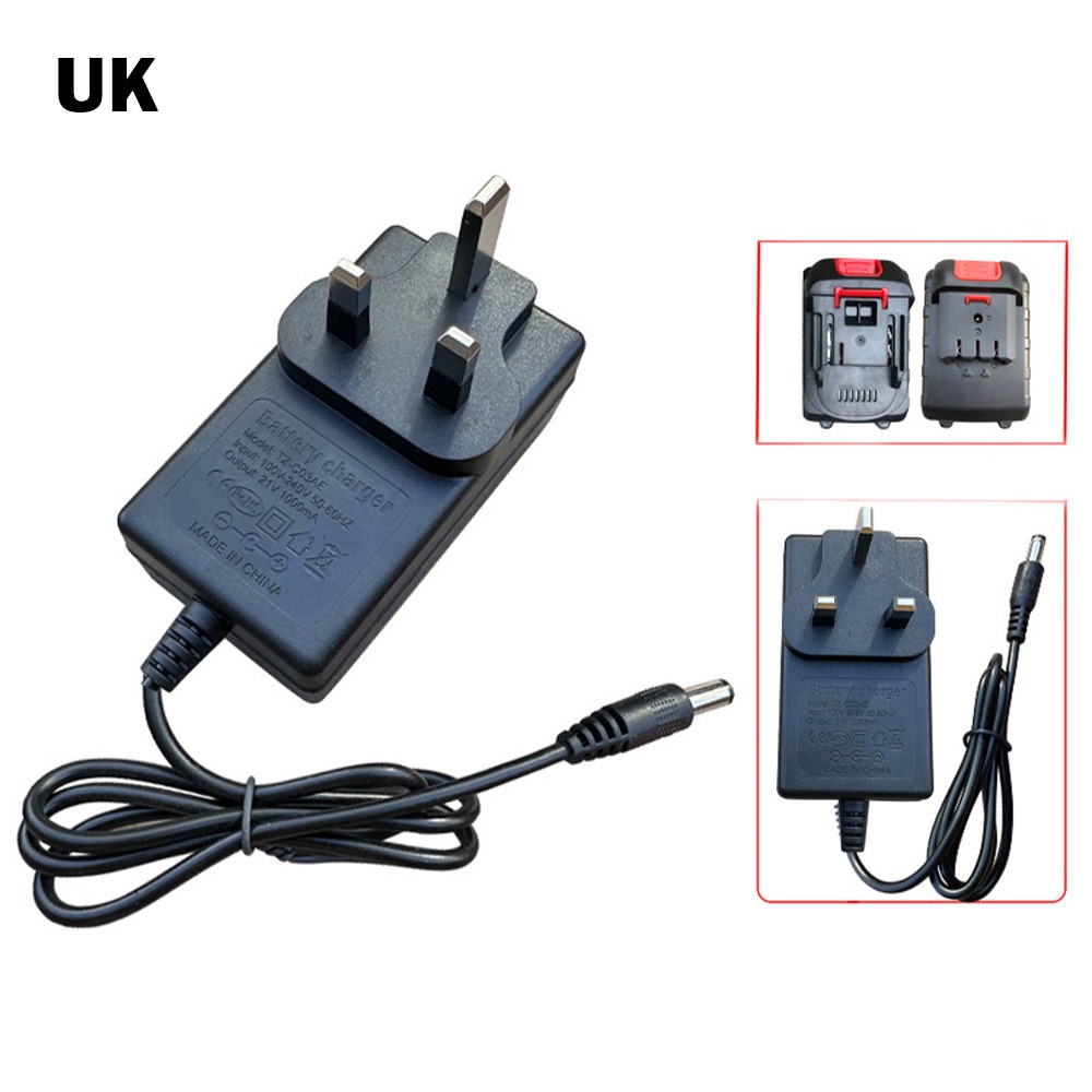 Power Tools Uk - 21V Lithium Battery Charger US/EU/UK/AU Plug