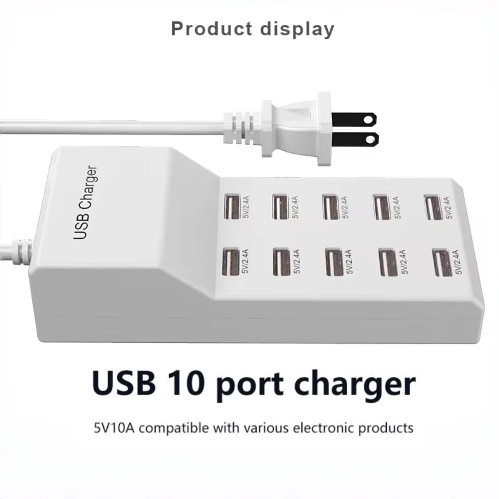 Power Tools Uk - 10 Ports USB Hub Fast Charger