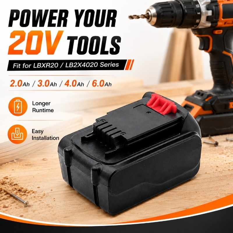 20V Max 6.0Ah Lithium-Ion Repl - Black+Decker Tool 20V Max recension och pris