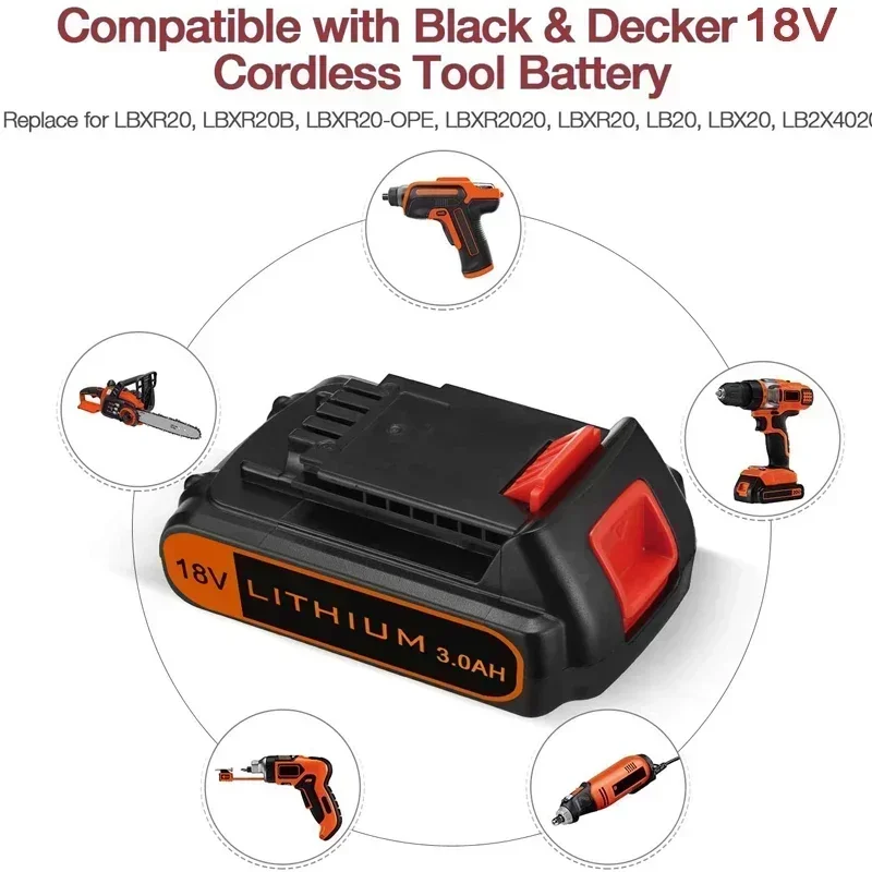 18V  3.0Ah BL2018 Replacement  - Black+Decker Tool 20V Max recension och pris