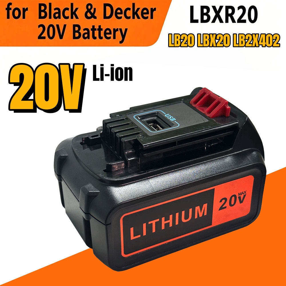 🏗️ 20V 8Ah LBX20 Replacement f - Black+Decker Tool 20V Max recension och pris