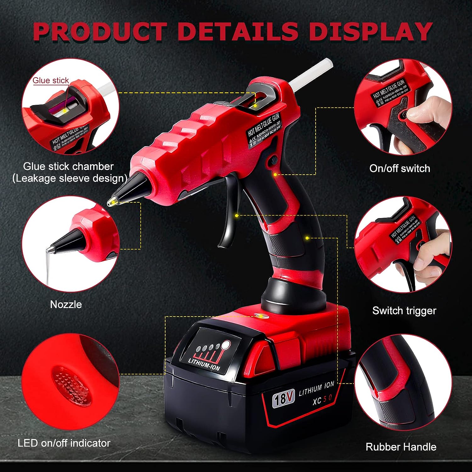 Cordless Hot Melt Glue Gun for - Black+Decker Tool 20V Max recension och pris