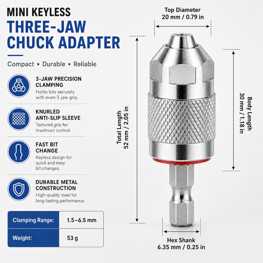 3 Jaw Drill Chuck Adapter with - Power Tools Jobs recension och pris